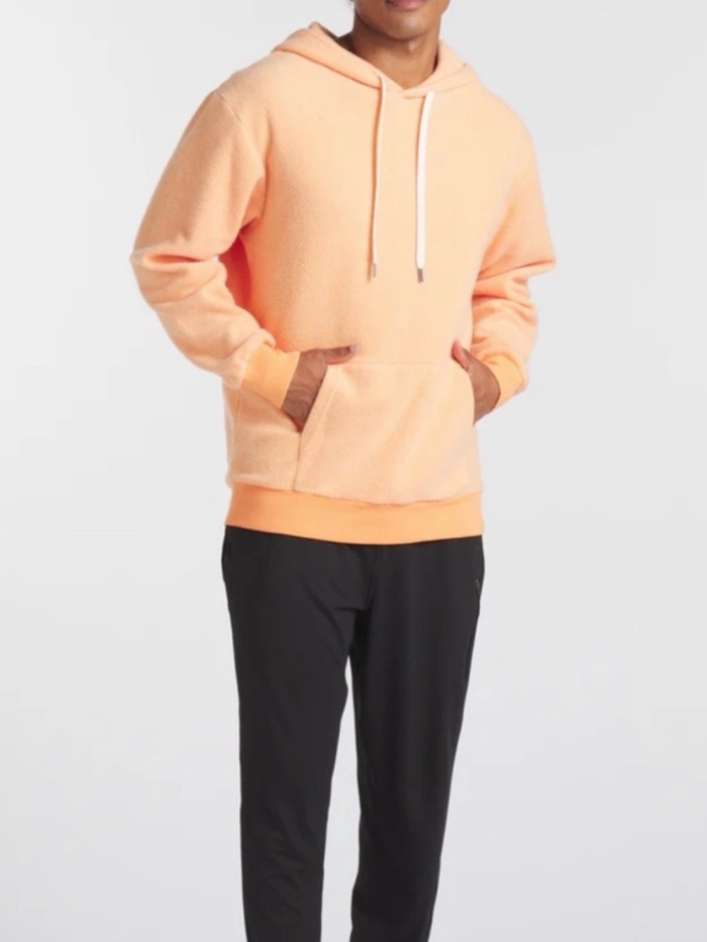 Feat‎ Orange Blanketblend Terry Knit Hooded Sweatshirt Large